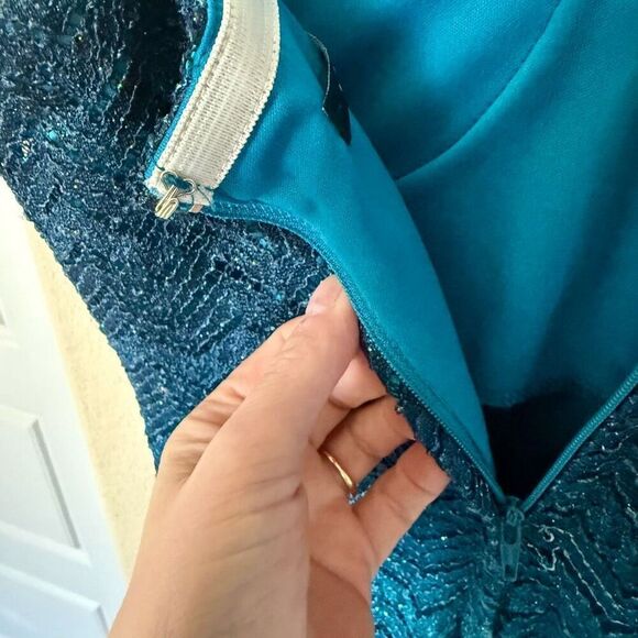 Beautiful Ombre Print Formal Prom Evening Gown  Mermaid Style Maxi Dress New - Picture 8 of 15